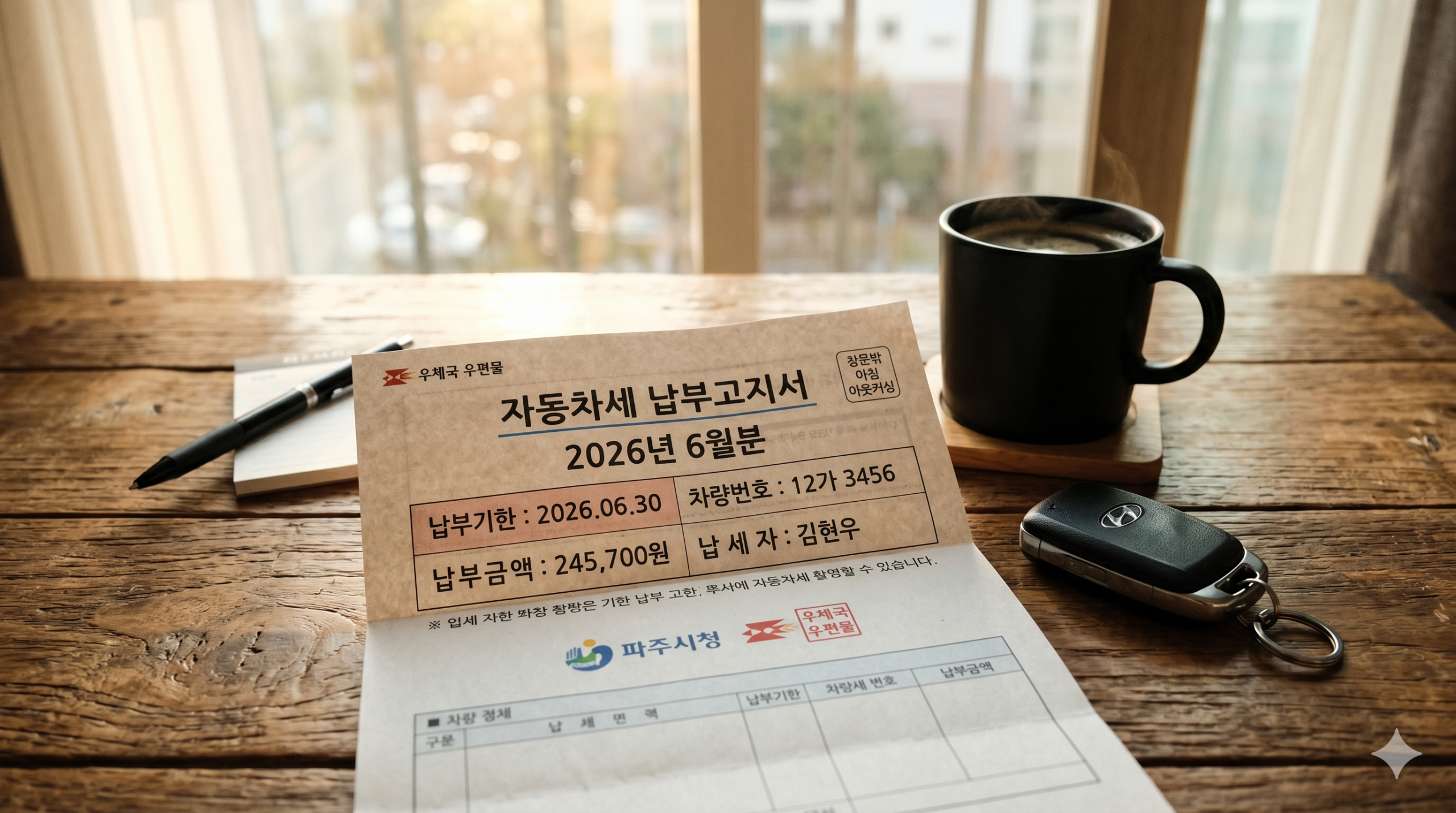 2026년 자동차세 고지서
