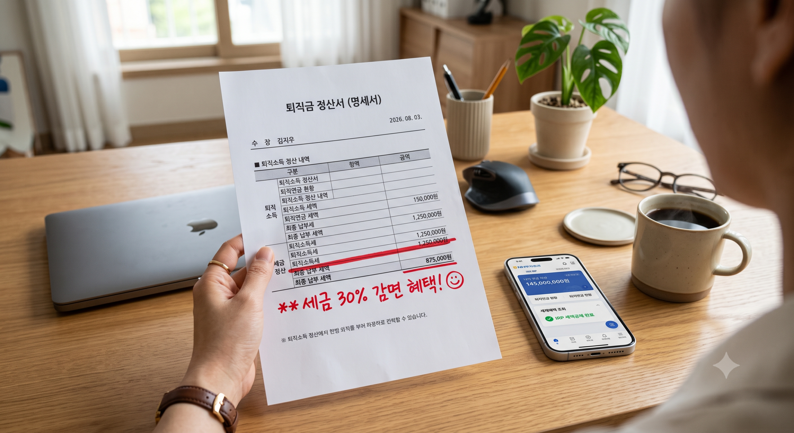 IRP 퇴직소득세 감면