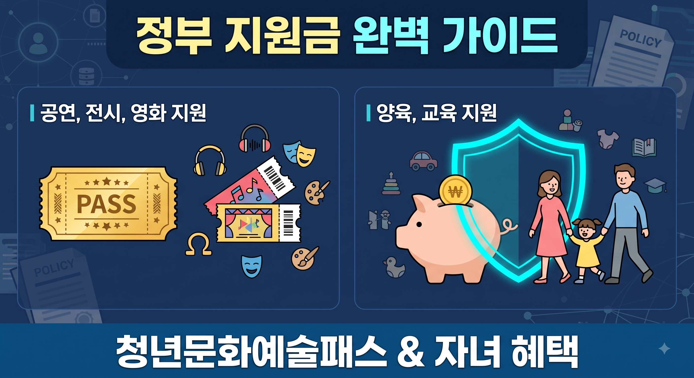 2026 청년문화예술패스 및 자녀 지원금 가이드